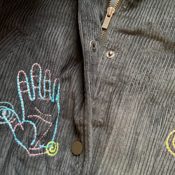 BDG • Alien Earth Sucks Varsity Corduroy Bomber Jacket - Picture 11 of 14